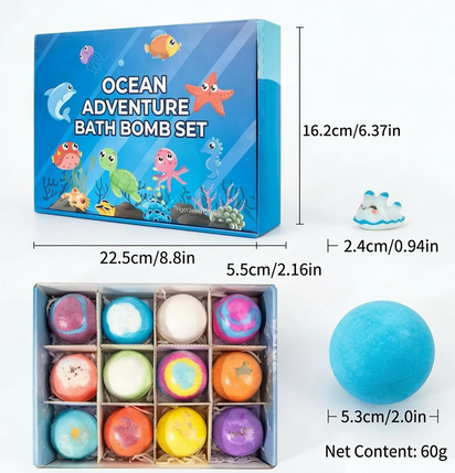 Kiddly Shower Kit: Fizzing Bath Bombs with Hidden Toys