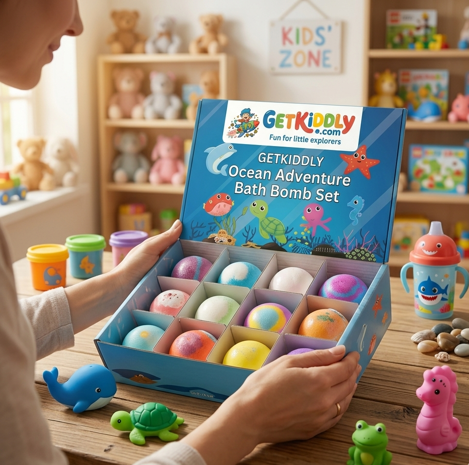 Kiddly Shower Kit: Fizzing Bath Bombs with Hidden Toys