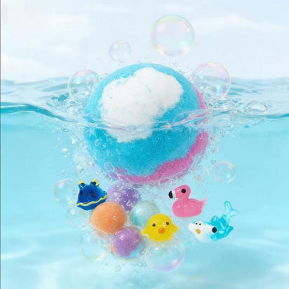 Kiddly Shower Kit: Fizzing Bath Bombs with Hidden Toys